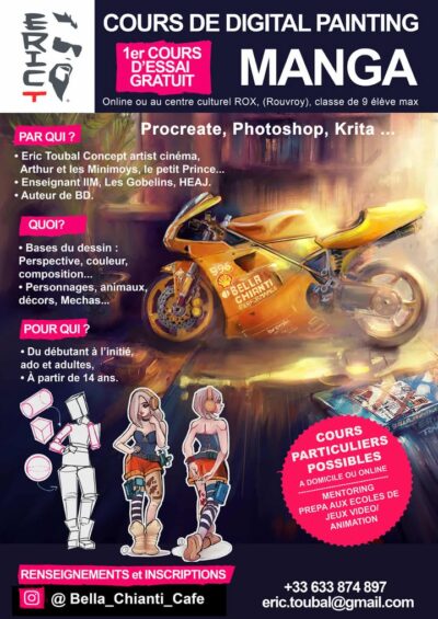 Cours de Digital Painting Manga par Eric Toubal