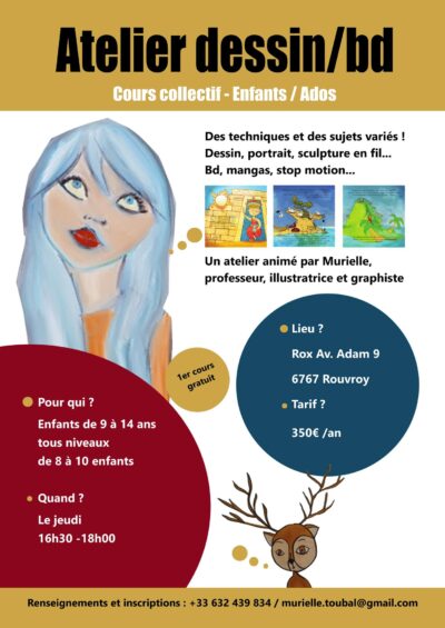 Atelier dessin/BD par Murielle Toubal
